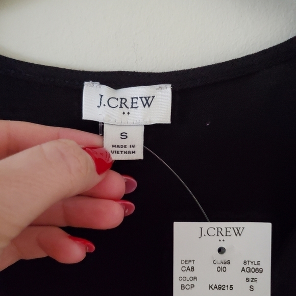 J. Crew Factory Green Tartan Plaid Peplum V-Neck Tank Top NWT - Picture 4 of 7